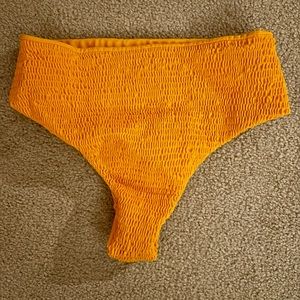 Alia Blue Smocked Bikini Bottom